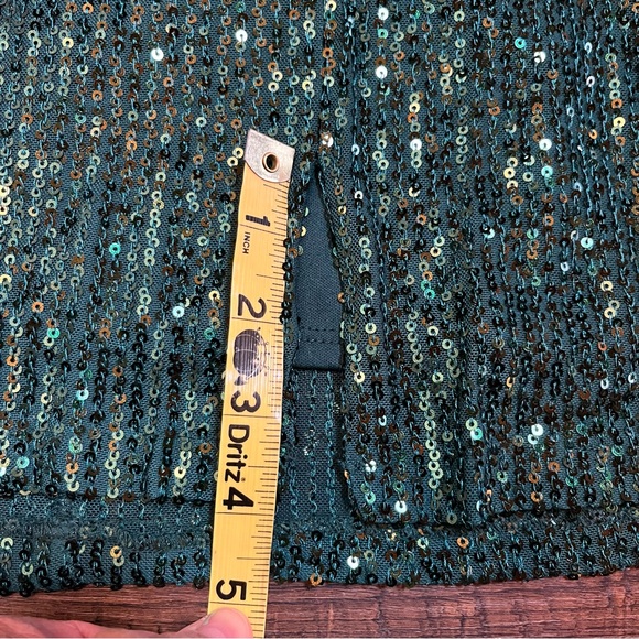 NWT Green sparkly sequin cocktail dress small - Picture 5 of 6